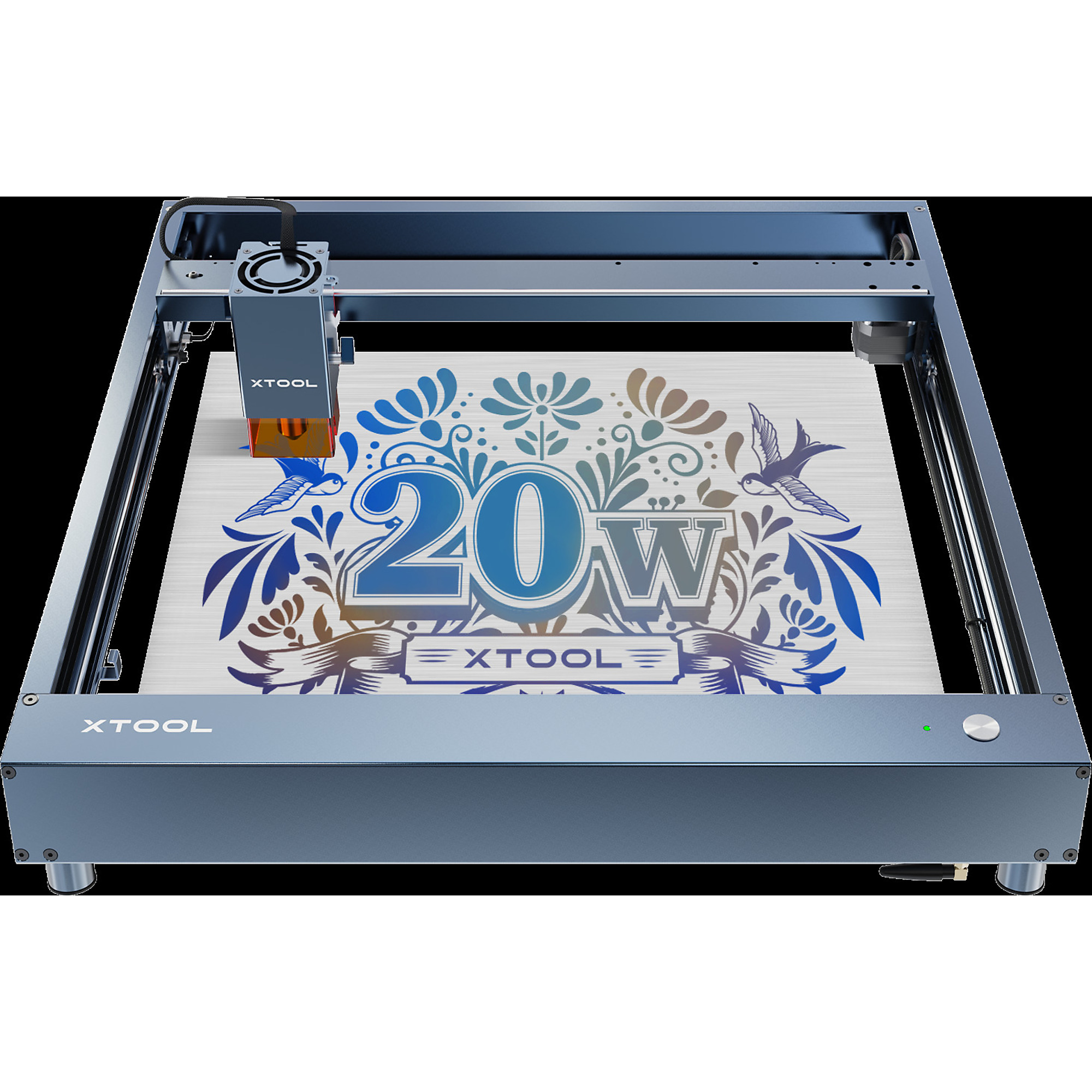 xTool, Laser Cutter and Engraver, 20w, 400mm/s, Working Width 14.57 in, Working Length 31.89 in, Laser Power 20 W, Model# xTool D1 Pro 20W Grey